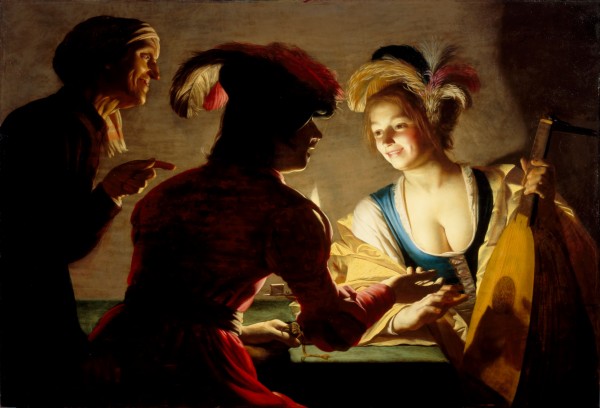 The procuress by Gerrit van Honthorst